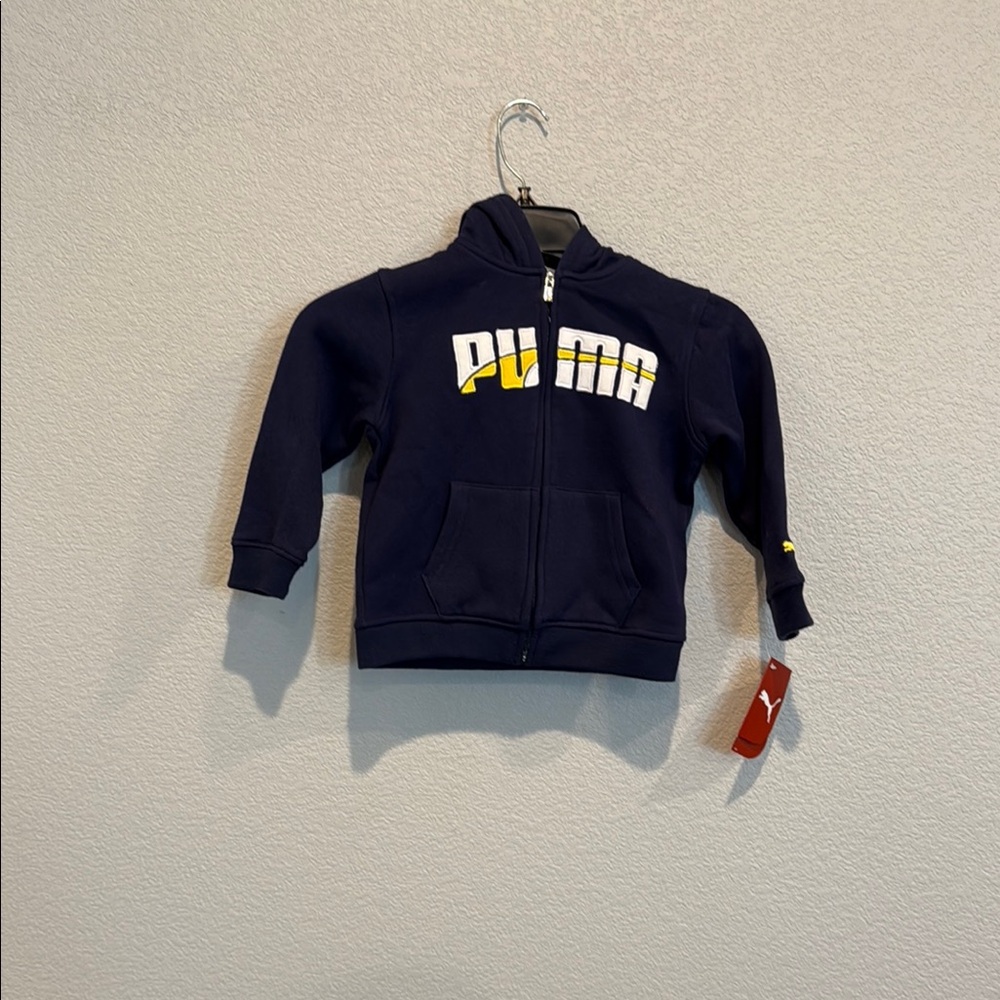 Puma Blue and Yellow Sweatshirt Hoodie